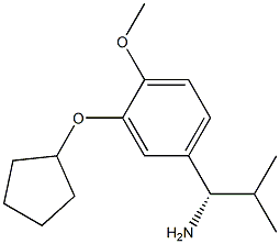 (1S)-1-(3-CYCLOPENTYLOXY-4-METHOXYPHENYL)-2-METHYLPROPYLAMINE 结构式