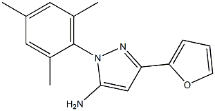 3-(2-FURYL)-1-MESITYL-1H-PYRAZOL-5-AMINE 结构式