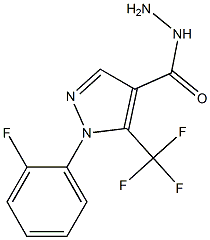 5-(TRIFLUOROMETHYL)-1-(2-FLUOROPHENYL)-1H-PYRAZOLE-4-CARBOHYDRAZIDE 结构式