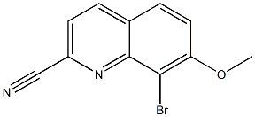 8-BROMO-7-METHOXYQUINOLINE-2-CARBONITRILE 结构式