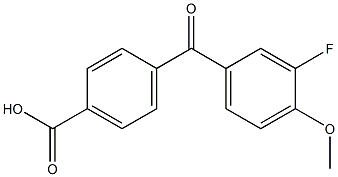 4-(3-FLUORO-4-METHOXYBENZOYL)BENZOIC ACID 结构式