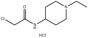 2-CHLORO-N-(1-ETHYLPIPERIDIN-4-YL)ACETAMIDE HYDROCHLORIDE 结构式