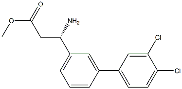 METHYL (3S)-3-AMINO-3-[3-(3,4-DICHLOROPHENYL)PHENYL]PROPANOATE 结构式