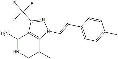7-(E)-P-DIMETHYLAMINOBENZYLIDENE-4,5,6,7-TETRAHYDRO-1-METHYL-3-(TRIFLUOROMETHYL)PYRAZOLO-[4,3-C]-PYRIDINE 结构式