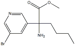 2-AMINO-2-(5-BROMO-PYRIDIN-3-YL)-HEXANOIC ACID METHYL ESTER 结构式