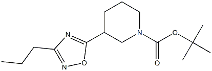 3-(3-丙基-1,2,4-一氧二氮茂-5-烯)哌腚-1-羧酸叔丁酯 结构式