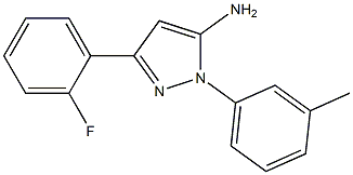 3-(2-FLUOROPHENYL)-1-(3-METHYLPHENYL)-1H-PYRAZOL-5-AMINE 结构式