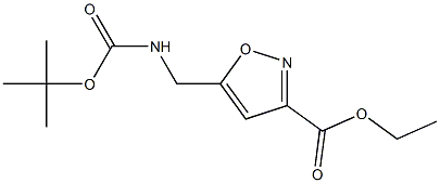 ETHYL 5-(N-BOC)AMINOMETHYLISOXAZOLE-3-CARBOXYLATE 结构式