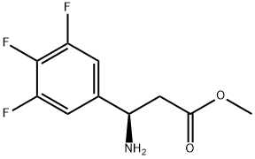 METHYL (3R)-3-AMINO-3-(3,4,5-TRIFLUOROPHENYL)PROPANOATE 结构式