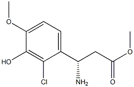 METHYL (3S)-3-AMINO-3-(2-CHLORO-3-HYDROXY-4-METHOXYPHENYL)PROPANOATE 结构式