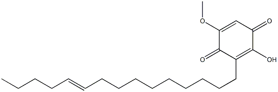 2-HYDROXY-5-METHOXY-3-((E)-PENTADEC-10-ENYL)-[1,4]BENZOQUINONE 结构式