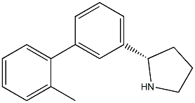 (2S)-2-[3-(2-METHYLPHENYL)PHENYL]PYRROLIDINE 结构式