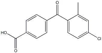 4-(4-CHLORO-2-METHYLBENZOYL)BENZOIC ACID 结构式