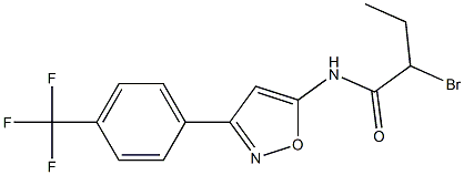 2-BROMO-N-(3-(4-(TRIFLUOROMETHYL)PHENYL)ISOXAZOL-5-YL)BUTANAMIDE 结构式