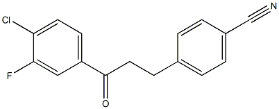 4'-CHLORO-3-(4-CYANOPHENYL)-3'-FLUOROPROPIOPHENONE 结构式