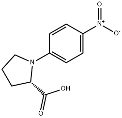 1-(4-硝基苯基)吡咯烷-2-羧酸 结构式