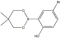 4-BROMO-2-(5,5-DIMETHYL-1,3,2-DIOXABORINAN-2-YL)PHENOL 结构式