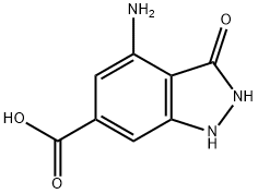 4-Amino-3-hydroxy-(1H)indazole-6-carboxylic acid 结构式