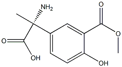 (2R)-2-AMINO-2-[4-HYDROXY-3-(METHOXYCARBONYL)PHENYL]PROPANOIC ACID 结构式