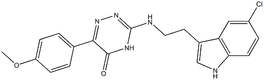3-{[2-(5-CHLORO-1H-INDOL-3-YL)ETHYL]AMINO}-6-(4-METHOXYPHENYL)-1,2,4-TRIAZIN-5(4H)-ONE 结构式
