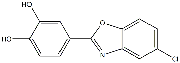 4-(5-CHLOROBENZO[D]OXAZOL-2-YL)BENZENE-1,2-DIOL 结构式