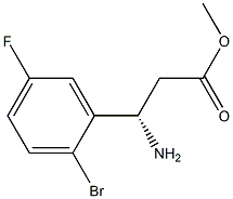 METHYL (3S)-3-AMINO-3-(2-BROMO-5-FLUOROPHENYL)PROPANOATE 结构式