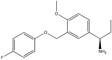 (1R)-1-(3-[(4-FLUOROPHENOXY)METHYL]-4-METHOXYPHENYL)PROPYLAMINE 结构式