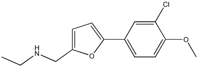 N-((5-(3-CHLORO-4-METHOXYPHENYL)-2-FURYL)METHYL)ETHANAMINE 结构式