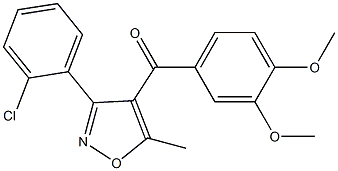 4-(3,4-DIMETHOXYBENZOYL)-3-(2-CHLOROPHENYL)-5-METHYLISOXAZOLE 结构式