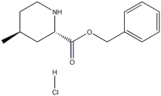 BENZYL (+/-)-TRANS-4-METHYL-PIPERIDINE-2-CARBOXYLATE HYDROCHLORIDE 结构式