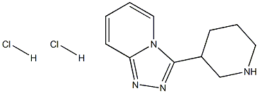 3-PIPERIDIN-3-YL[1,2,4]TRIAZOLO[4,3-A]PYRIDINE DIHYDROCHLORIDE 结构式