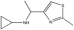 CYCLOPROPYL-[1-(2-METHYL-THIAZOL-4-YL)-ETHYL]-AMINE 结构式