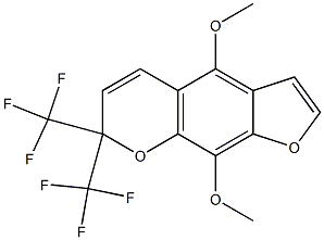 4,9-DIMETHOXY-7,7-BIS(TRIFLUOROMETHYL)-7H-FURO-[3,2-G]-CHROMENE 结构式