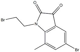 5-Bromo-1-(2-bromoethyl)-7-methyl-1H-indole-2,3-dione 结构式