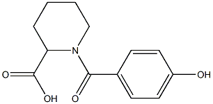 1-(4-HYDROXYBENZOYL)PIPERIDINE-2-CARBOXYLIC ACID 结构式