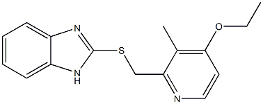 2-[(4-Ethoxy-3-methyl-pyridin-2-yl)-methylthio]-bensimidazole 结构式