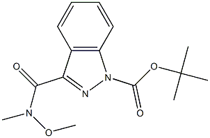 1-BOC-3-(METHOXY-METHYL-CARBAMOYL)INDAZOLE 结构式