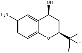 (2S,4S)-6-氨基-2-(三氟甲基)色满-4-醇 结构式