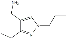 (3-ETHYL-1-PROPYL-1H-PYRAZOL-4-YL)-METHYLAMINE 结构式