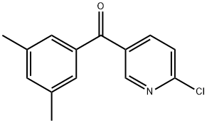 2-CHLORO-5-(3,5-DIMETHYLBENZOYL)PYRIDINE 结构式