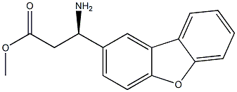 METHYL (3R)-3-AMINO-3-DIBENZO[B,D]FURAN-2-YLPROPANOATE 结构式