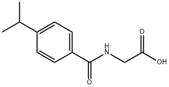 [(4-Isopropylbenzoyl)amino]acetic acid 结构式