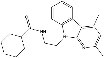 N-[2-(2,4-DIMETHYL-9H-PYRIDO[2,3-B]INDOL-9-YL)ETHYL]CYCLOHEXANECARBOXAMIDE 结构式