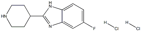 5-FLUORO-2-PIPERIDIN-4-YL-1H-BENZOIMIDAZOLE DIHYDROCHLORIDE 结构式