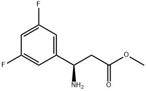 METHYL (3R)-3-AMINO-3-(3,5-DIFLUOROPHENYL)PROPANOATE 结构式