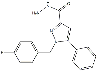 1-(4-FLUOROBENZYL)-5-PHENYL-1H-PYRAZOLE-3-CARBOHYDRAZIDE 结构式