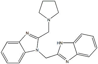 1-(1H-Benzimidazol-2-ylmethyl)-2-(pyrrolidin-1-ylmethyl)-1H-benzimidazole 结构式