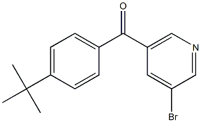 3-Bromo-5-(4-tert-butylbenzoyl)pyridine 结构式