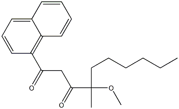 4-METHOXY-4-METHYL-1-NAPHTHALEN-1-YL-DECANE-1,3-DIONE 结构式