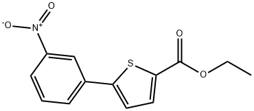 5-(3-硝基苯基)噻吩-2-甲酸乙酯 结构式